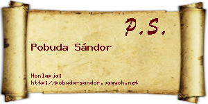 Pobuda Sándor névjegykártya